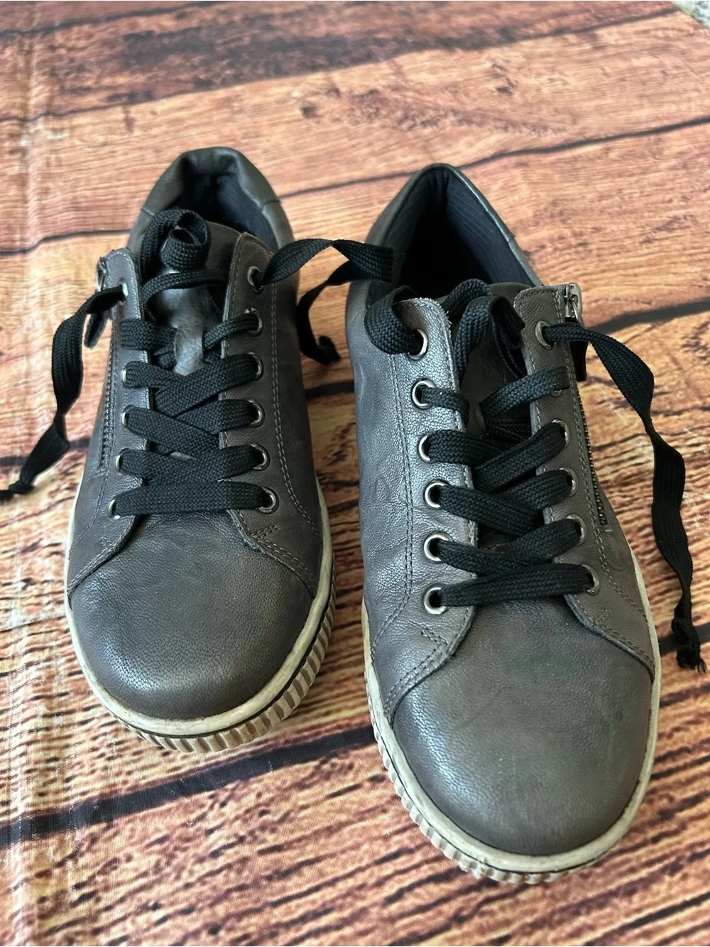 Remonte Soft D0700-42 Plum Leather Lace Up Comfort Shoes EU 38 US 7 7.5 Rieke